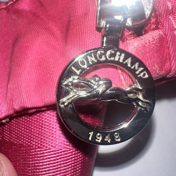 Authentic LONGCHAMP Longchamp nylon shoulder bag crossbody bag in pink -pre-used - Picture 7 of 10